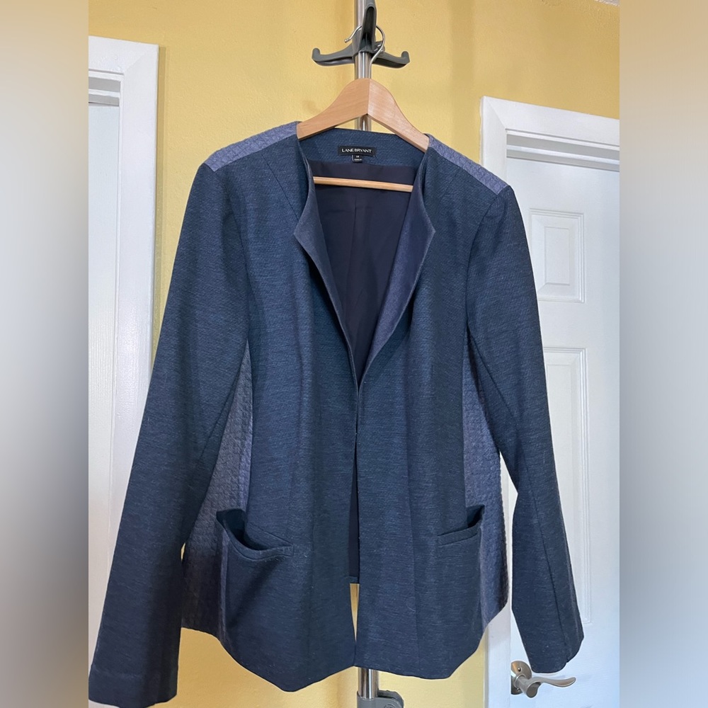 Lane Bryant Quilted Jersey Blazer sz 16